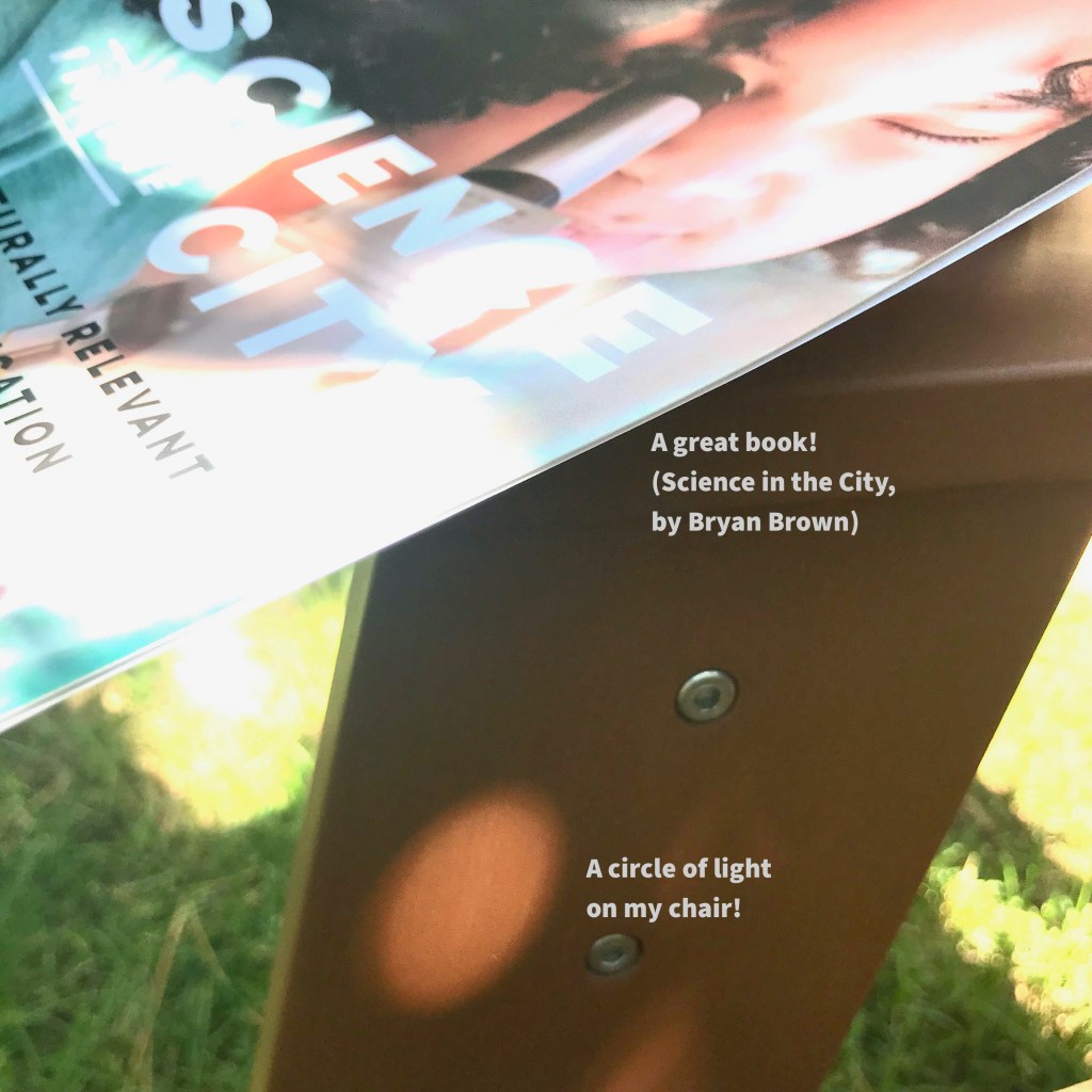 A spot of sunlight on my chair.